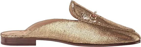 Powerful Embellished Sam Dress On Premium finish Toe Mules Goldmine Linnie Edelman Loafers Slip Almond