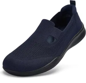 Puxowe Women's Slip on Walking Shoes-Lightweight Knit Loafer Sneaker