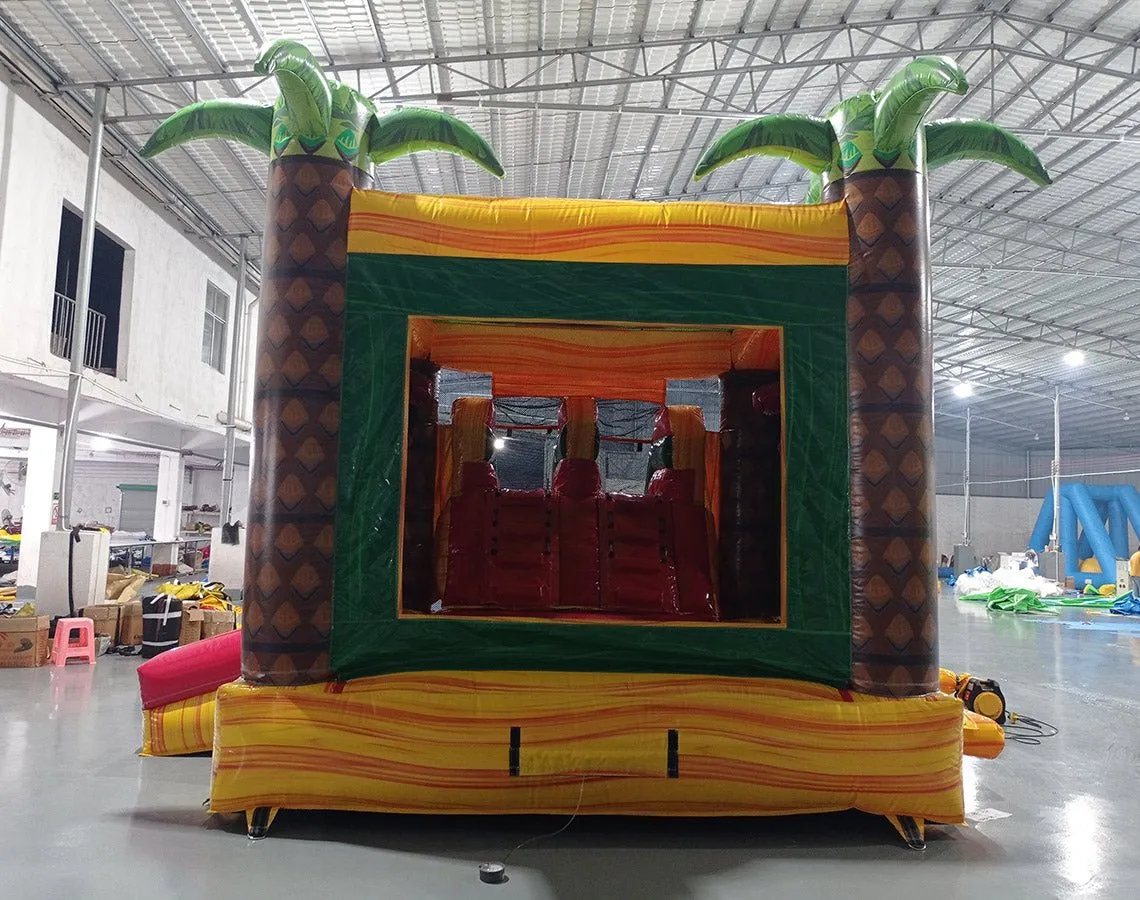 Rasta Splash Dual Lane Bounce House with Slide (Wet/Dry)