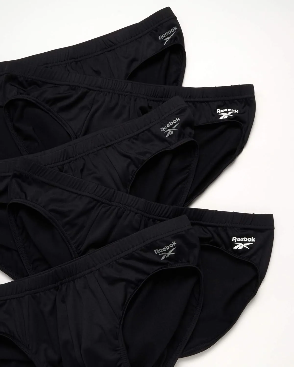 Reebok Men's Briefs - 5 Pack Quick Dry Low Rise Performance Underwear Briefs - Soft Stretch Athletic Men's Bikini Briefs S-XL