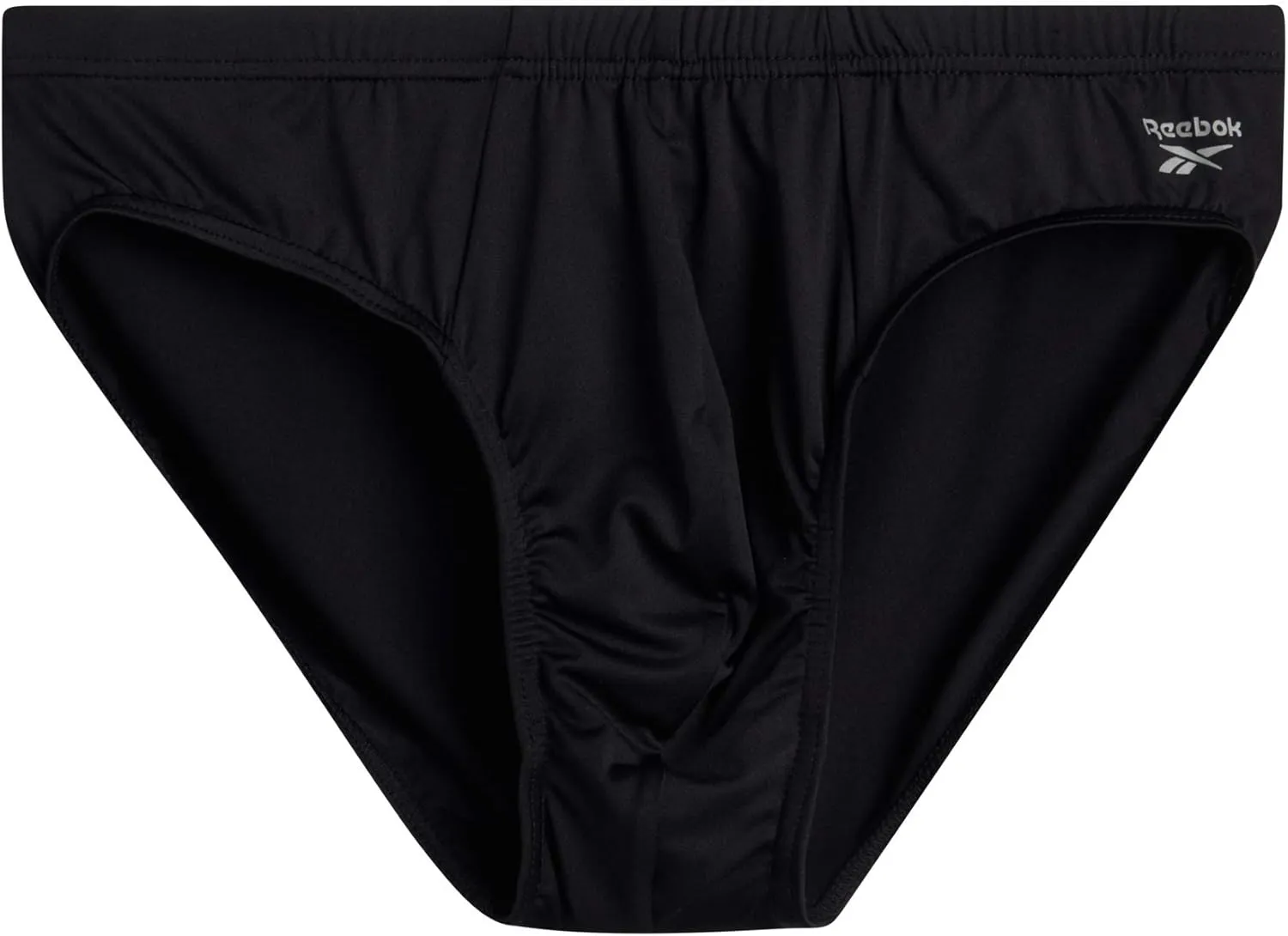 Reebok Men's Briefs - 5 Pack Quick Dry Low Rise Performance Underwear Briefs - Soft Stretch Athletic Men's Bikini Briefs S-XL