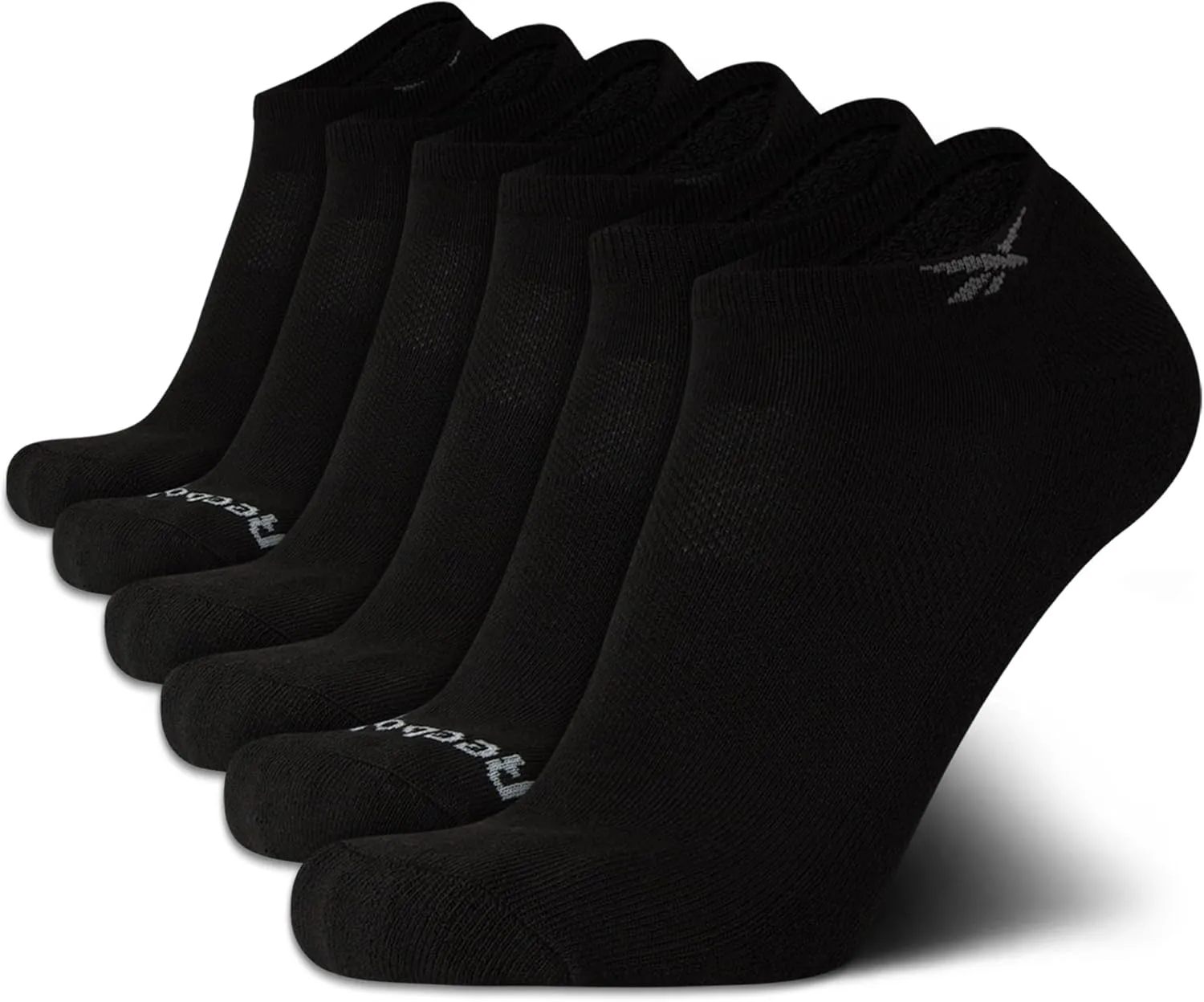Reebok Men’s Low Cut Socks – 6 Pack Basic Cushion Low Cut No Show Socks for Men - Men's Athletic Socks (Size: 6-12.5)