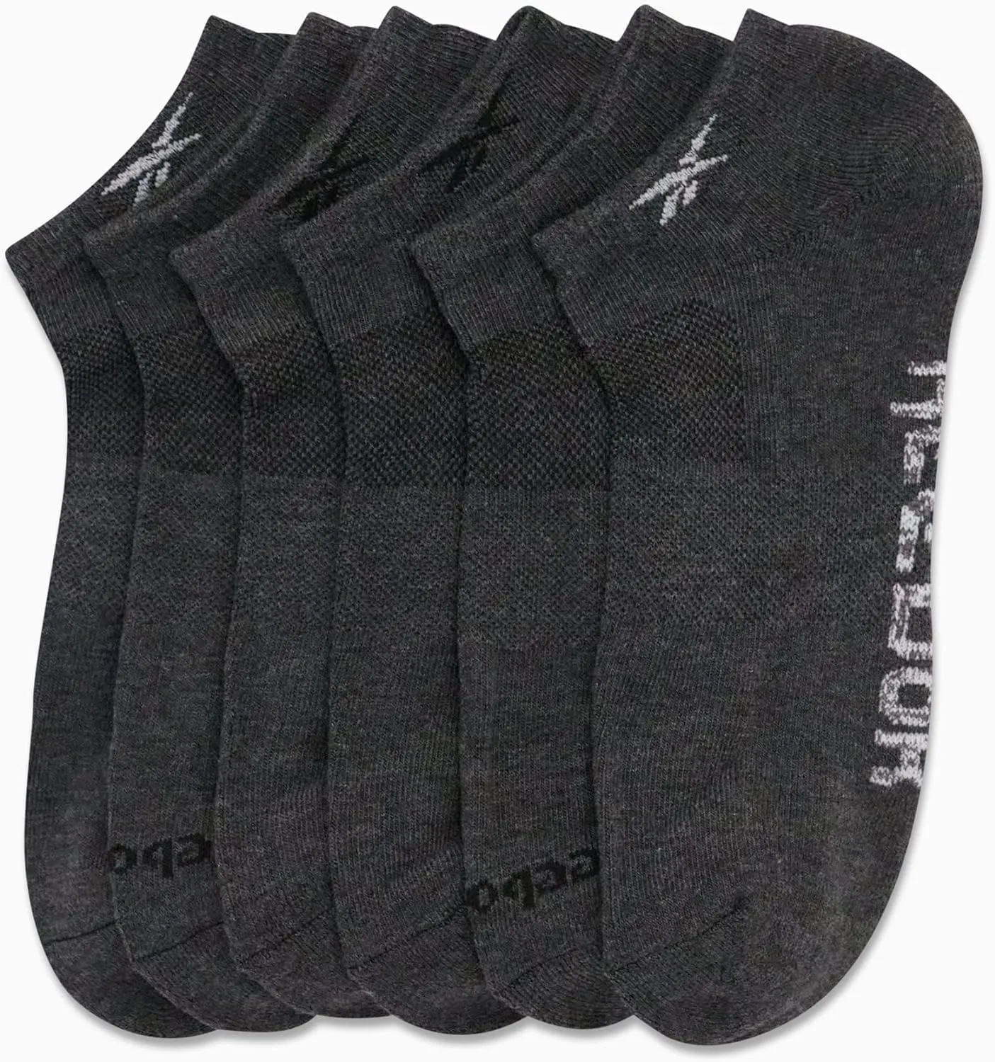 Reebok Mens Low Cut Socks – 6 Pack Basic Cushioned No Show Athletic Socks for Men (Size 6-12.5)