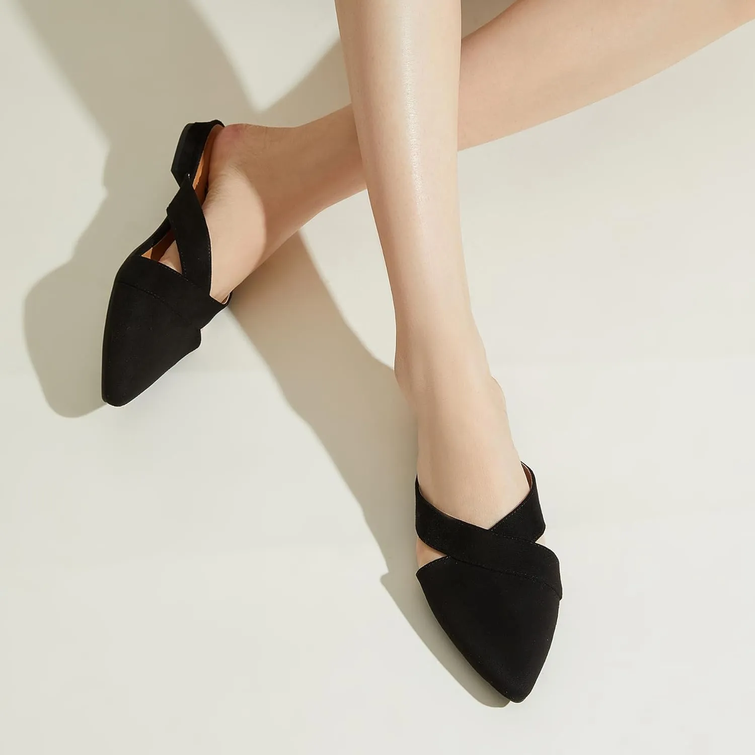 Rekayla Women’s Mules Closed Pointed Toe Backless Loafer Shoes for Women
