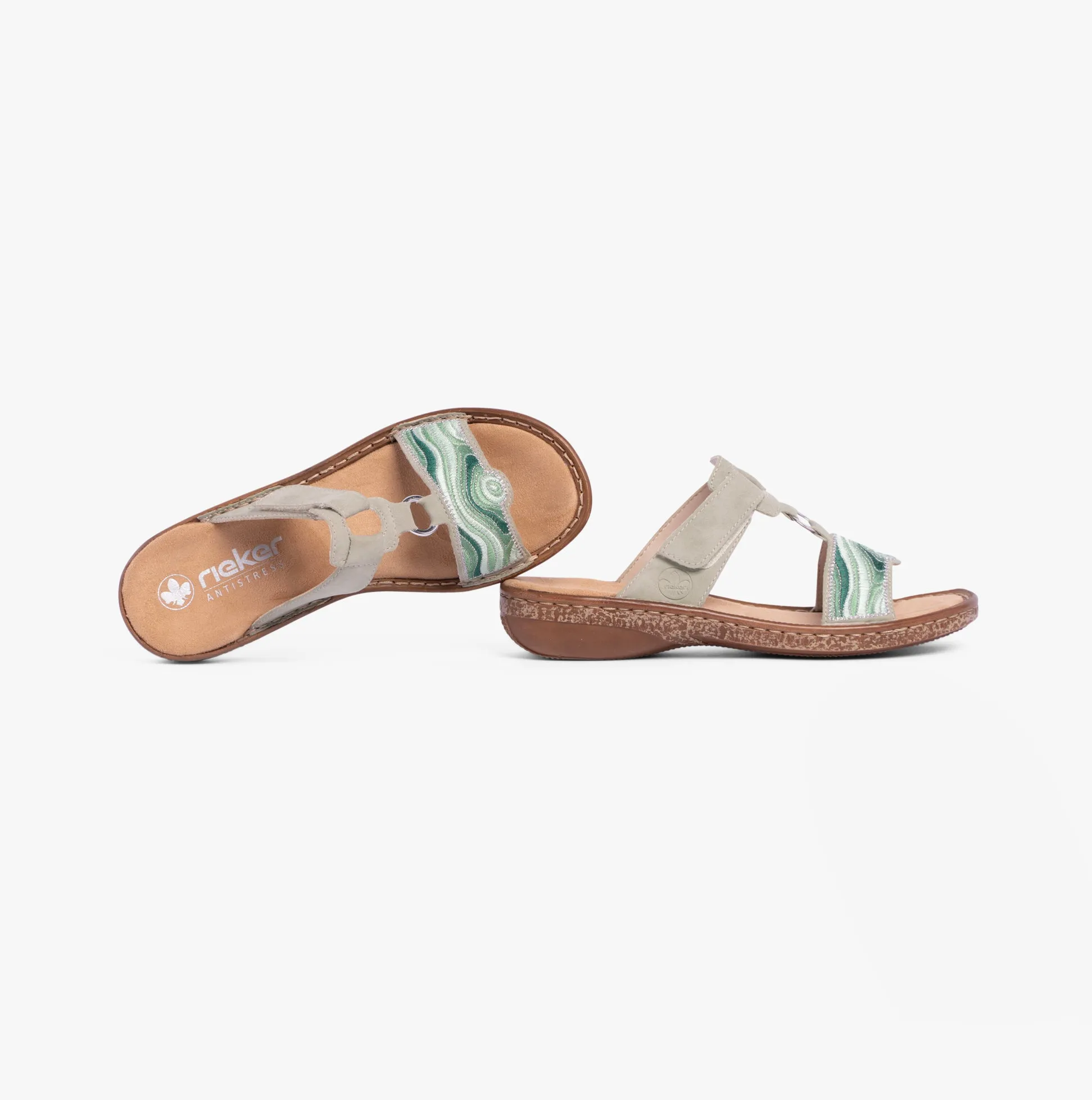 Rieker 62829-52 Womens Sandals Green