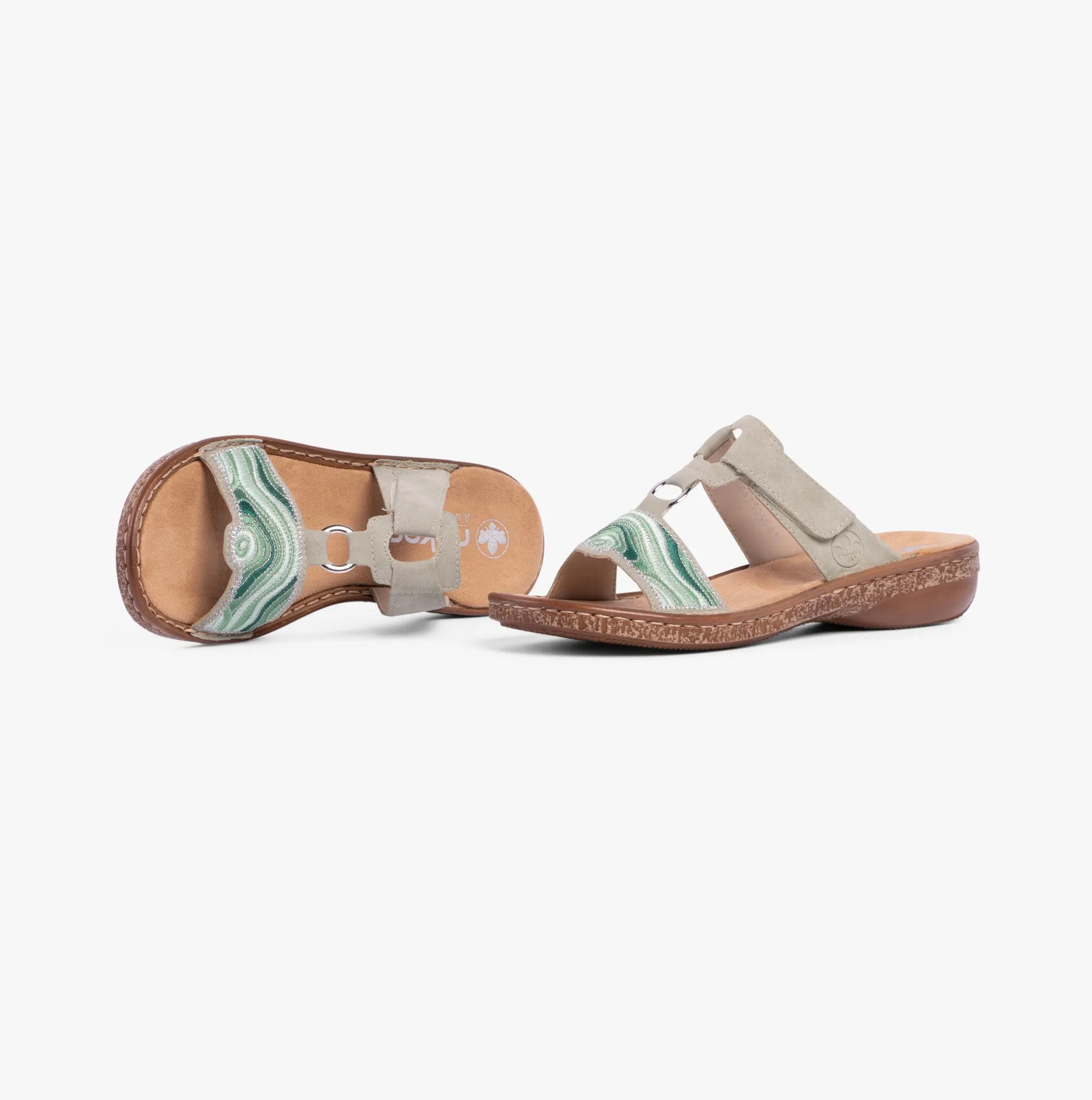 Rieker 62829-52 Womens Sandals Green