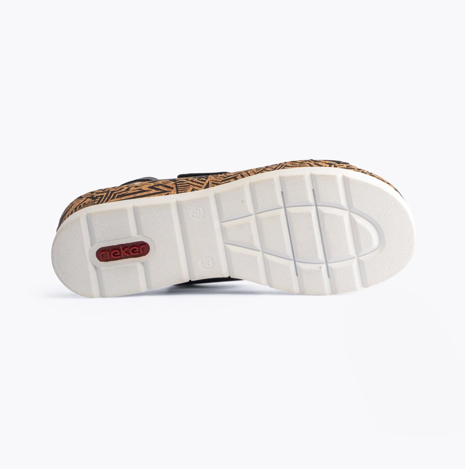 Rieker V3950-00 Womens Sandals Black