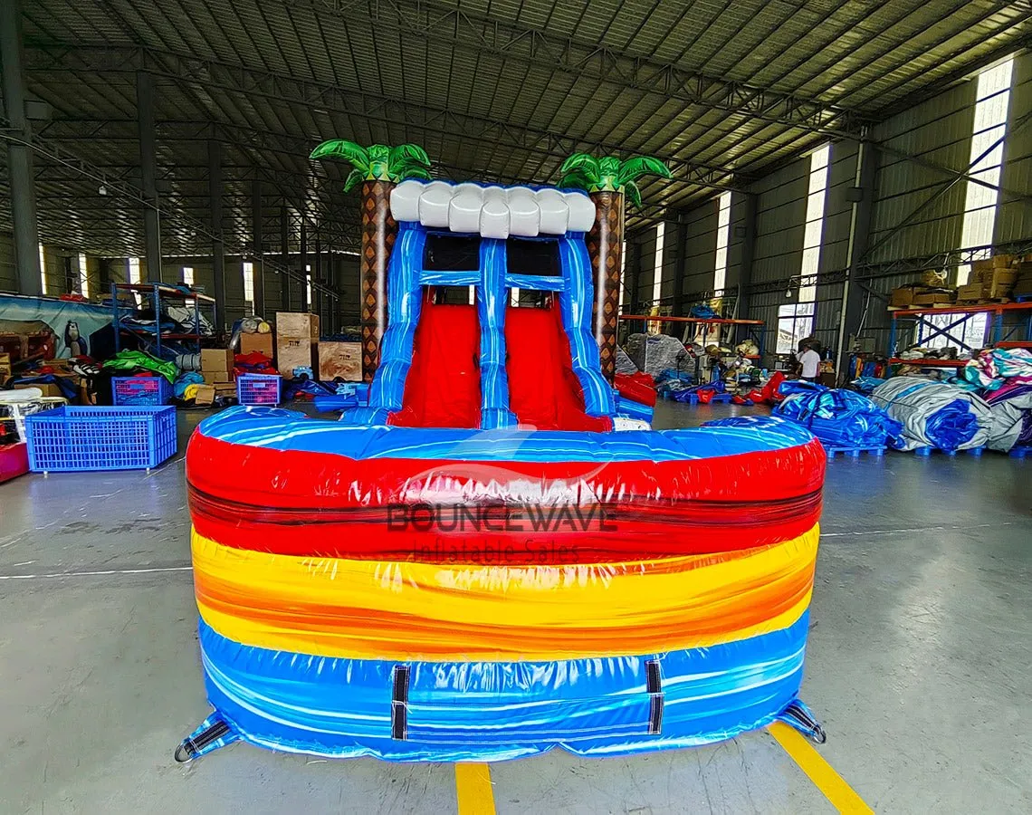 Rip Curl Dual Lane Bounce House with Slide (Wet/Dry)