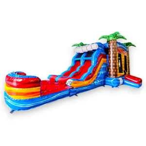 Rip Curl Dual Lane Bounce House with Slide (Wet/Dry)