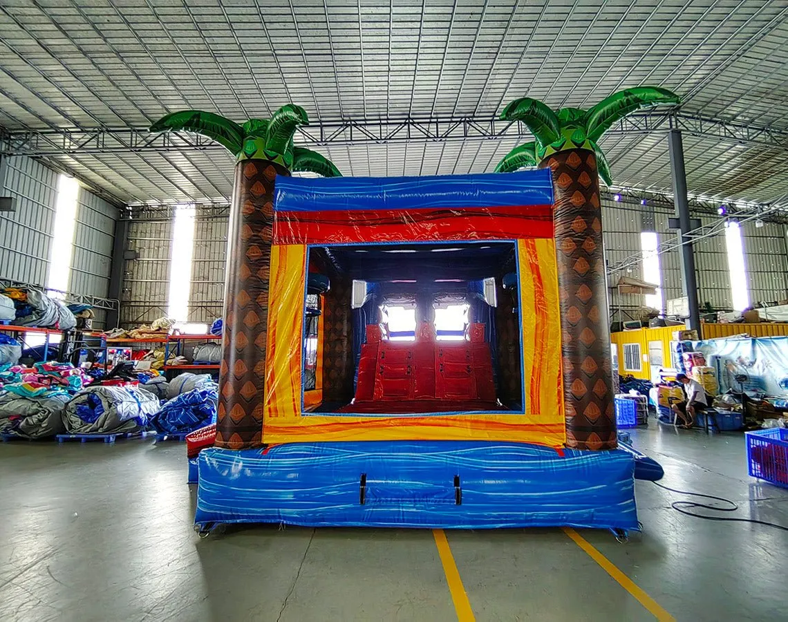 Rip Curl Dual Lane Bounce House with Slide (Wet/Dry)