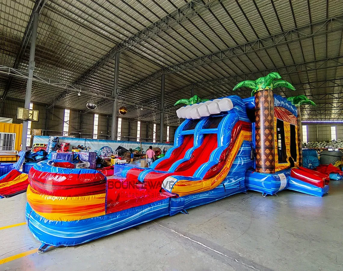 Rip Curl Dual Lane Bounce House with Slide (Wet/Dry)