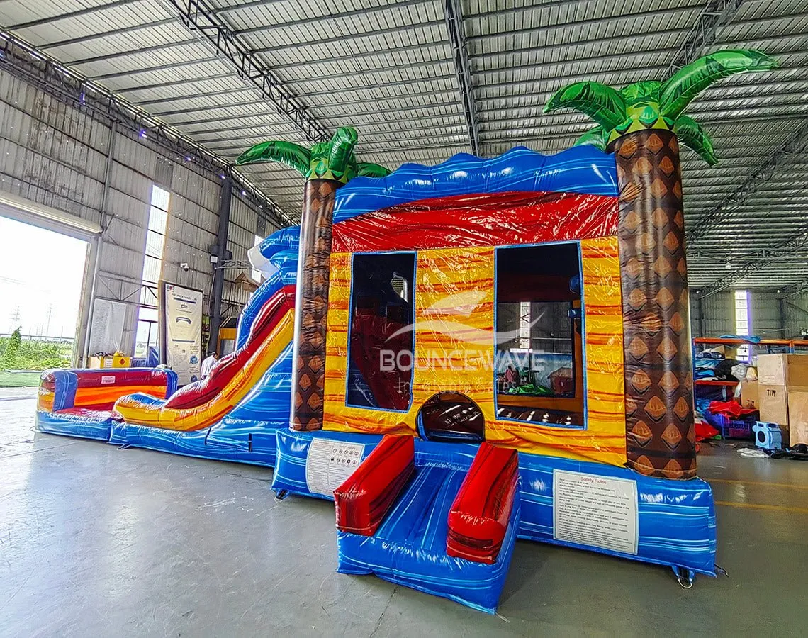Rip Curl Dual Lane Bounce House with Slide (Wet/Dry)