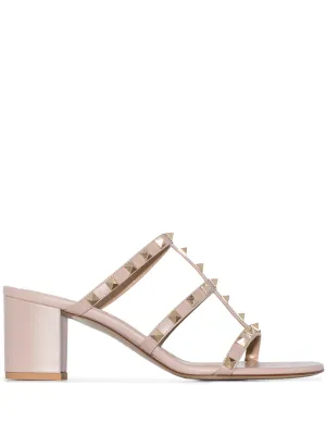 Rockstud Expansive variety leather Wide array 60mm sandals mule