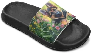 Rubber Slides for Kids Dog Themed Boys Girls Slides Sandals Summer