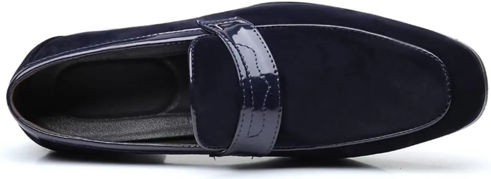 Santimon Men's Suede Penny Moccasins Loafers Comfort Leather Lightweight Classic Slip-On Casual Formal Boat Formal Dress Driving Shoes