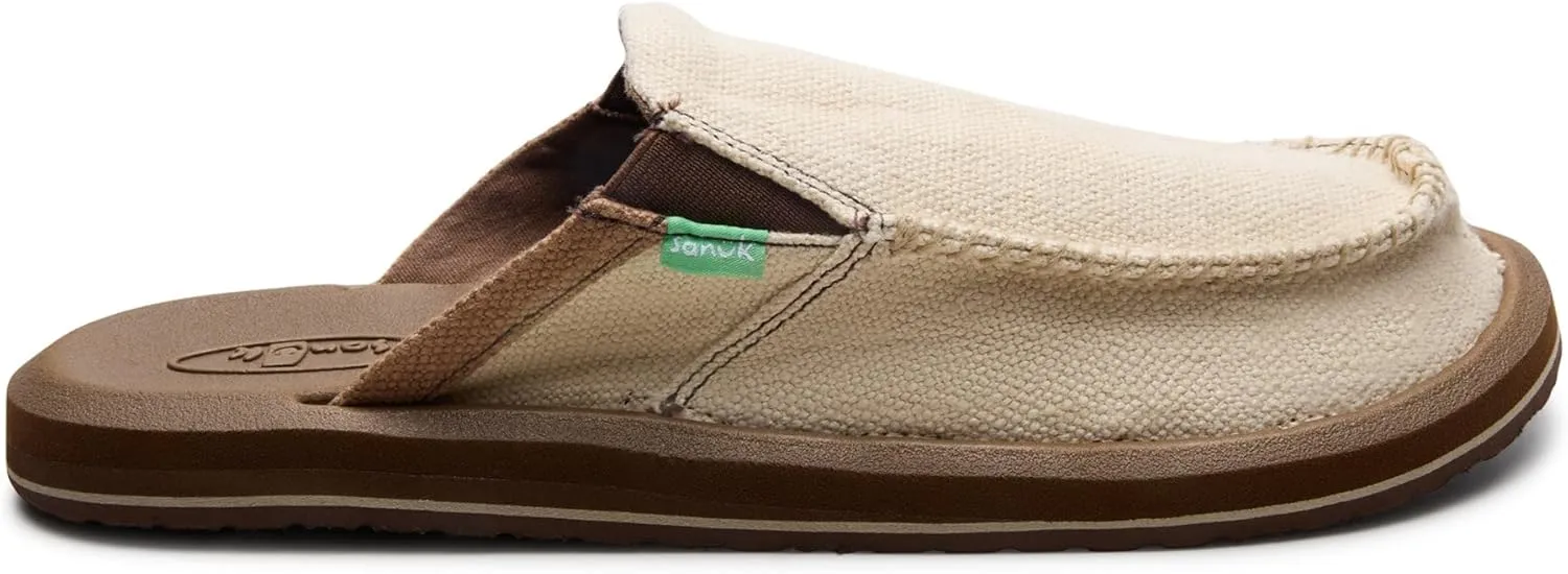 Sanuk Mens You Got My Back Mule | Mens Shoes | Slip On Shoes for Men | Men's Slip-on Loafers | Memory Foam Footbed