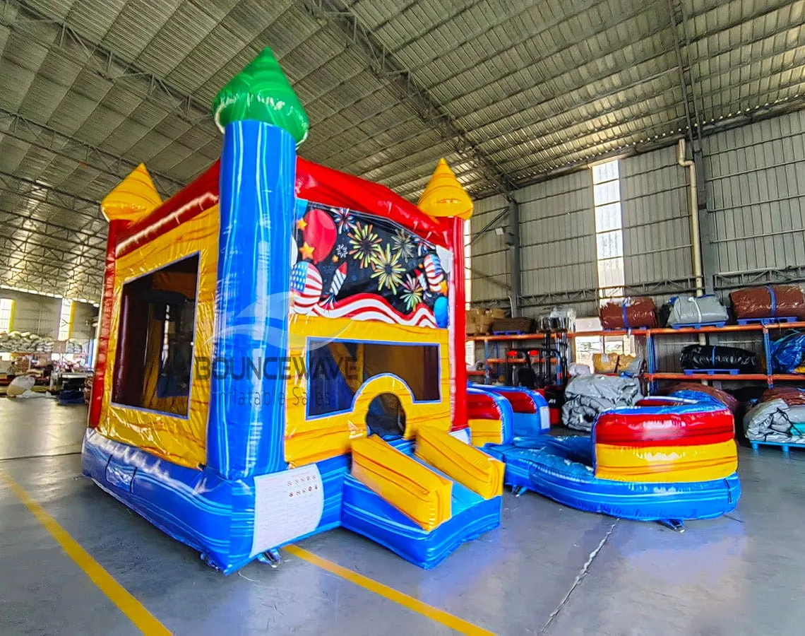 Seasonal Sampler Right Side Bounce House with Slide (Wet/Dry)