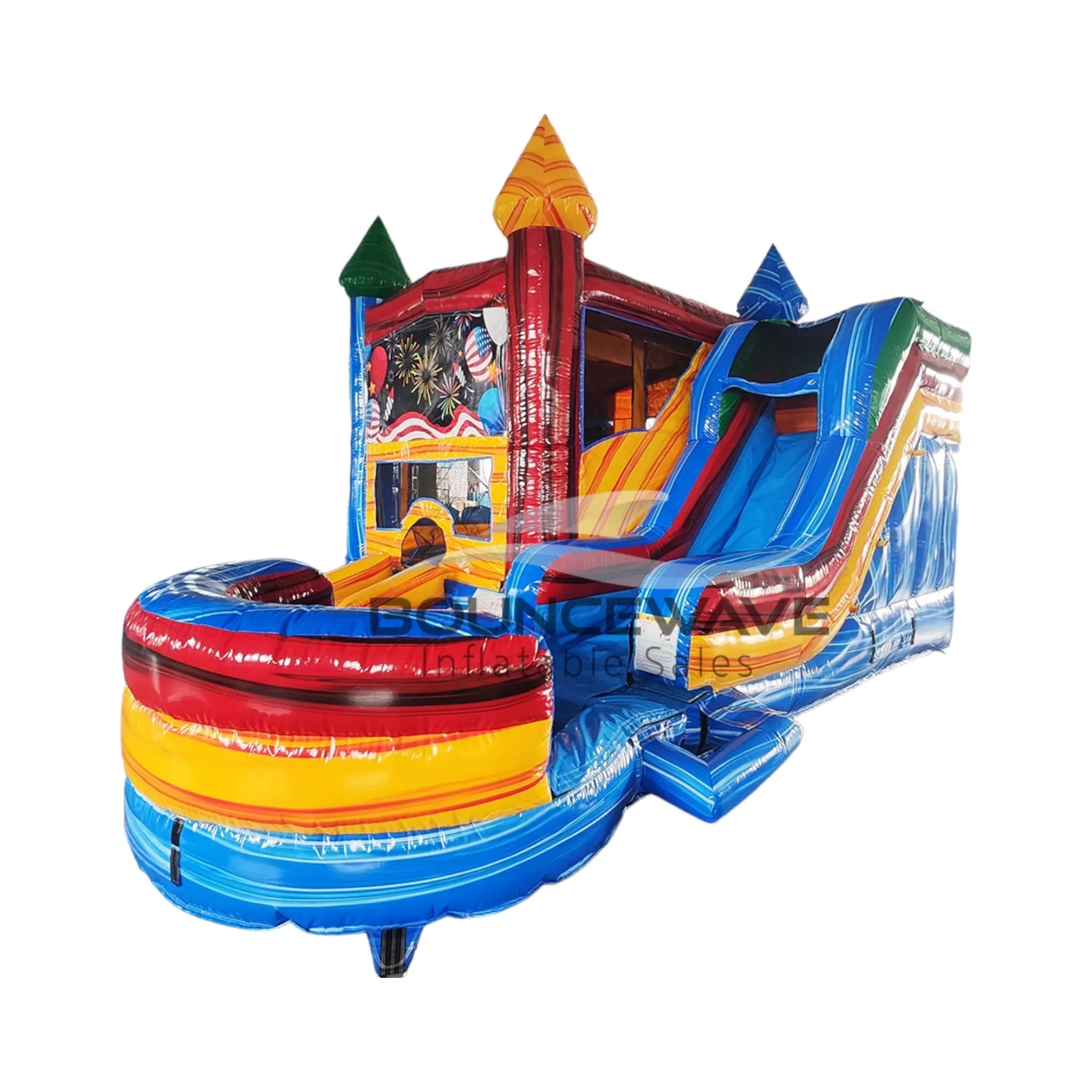 Seasonal Sampler Right Side Bounce House with Slide (Wet/Dry)