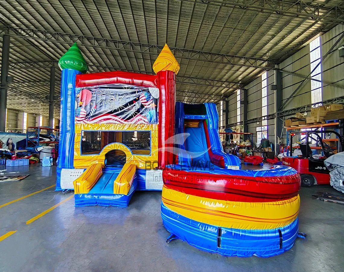 Seasonal Sampler Right Side Bounce House with Slide (Wet/Dry)