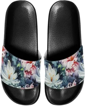 Semioury Dahlia Cozy Indoor Outdoor Non Slide Slipper Women Iris Butterfly Comfort Four Season Slippers Thick Cushioned Sole