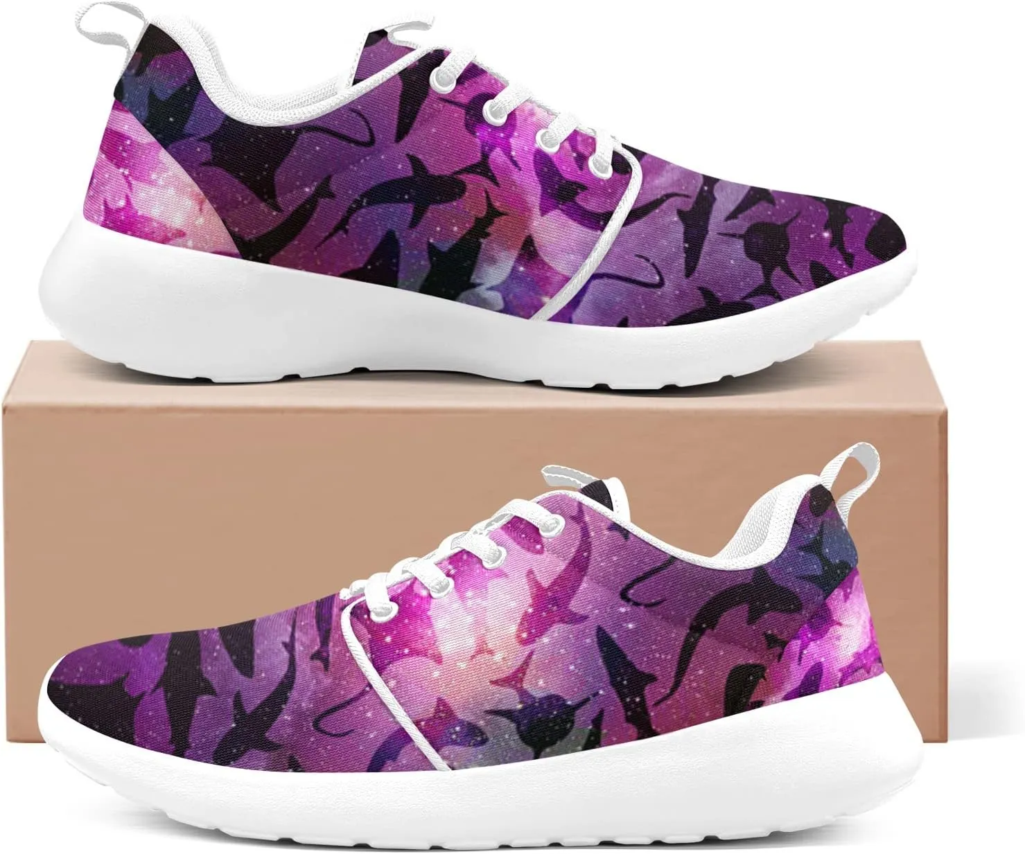 Shark Party Shoes for Women Walking Running Athletic Lightweight Shoes Tennis Sports Comfortable Sneaker Gifts