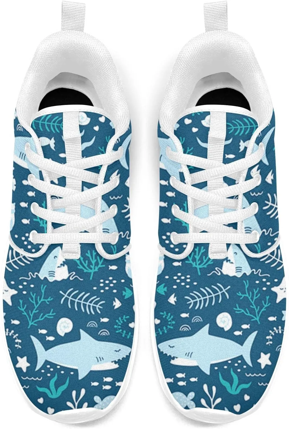 Shark Party Shoes for Women Walking Running Athletic Lightweight Shoes Tennis Sports Comfortable Sneaker Gifts