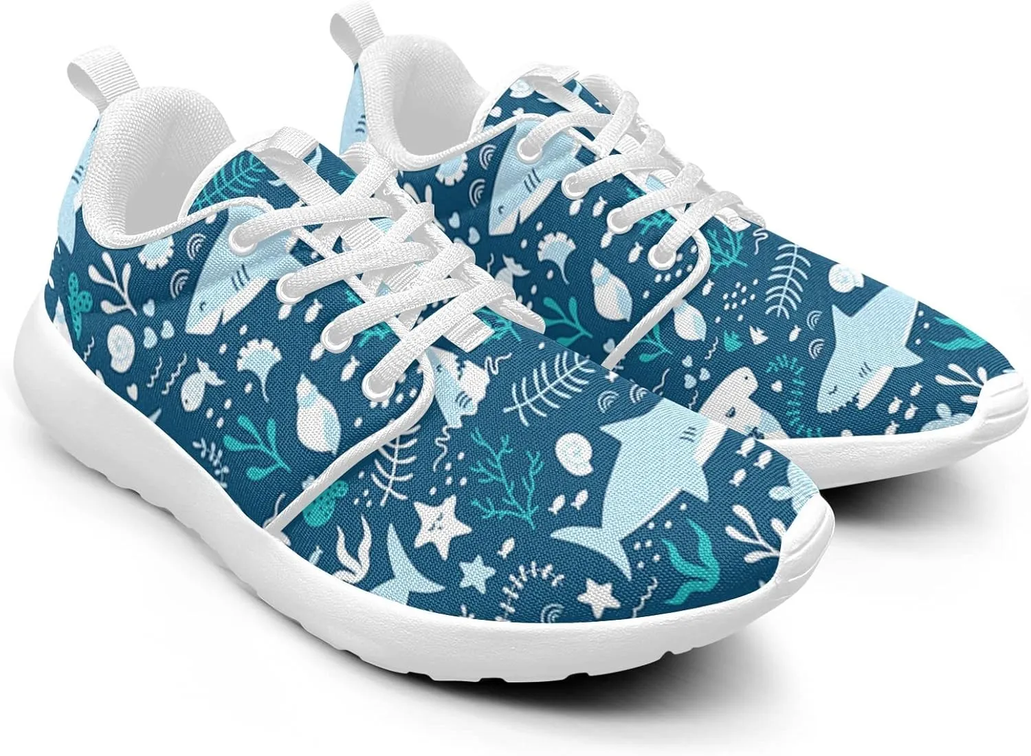 Shark Party Shoes for Women Walking Running Athletic Lightweight Shoes Tennis Sports Comfortable Sneaker Gifts