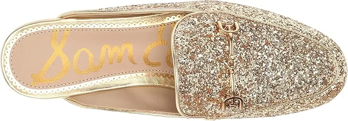 Shoes Amber Shipping options Toe Edelman Linnie Flat On Sam Dress Gold Stable Fashion Slip Rounded Mules
