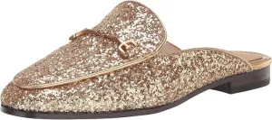 Shoes Amber Shipping options Toe Edelman Linnie Flat On Sam Dress Gold Stable Fashion Slip Rounded Mules