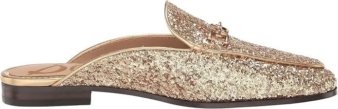 Shoes Amber Shipping options Toe Edelman Linnie Flat On Sam Dress Gold Stable Fashion Slip Rounded Mules