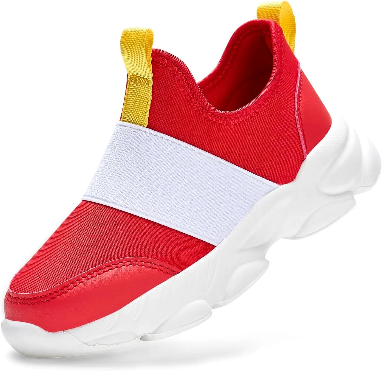 Shoes for Boys Girls Kids Red Sneakers Walking Slip on Sonic Shoes for Boys