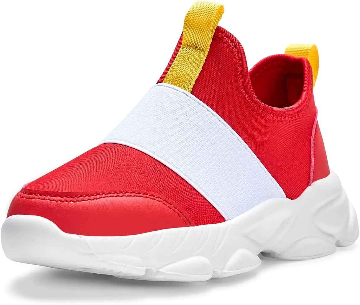 Shoes for Boys Girls Kids Red Sneakers Walking Slip on Sonic Shoes for Boys