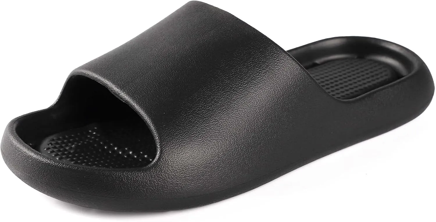 Shower Shoes for Women and Men Massage Slide Sandals Soft Cushioned Anti-Slip Pool Slides Comfort Arch Support Quick Drying Shower Shoes with Drain Holes Bathroom Slides Slippers