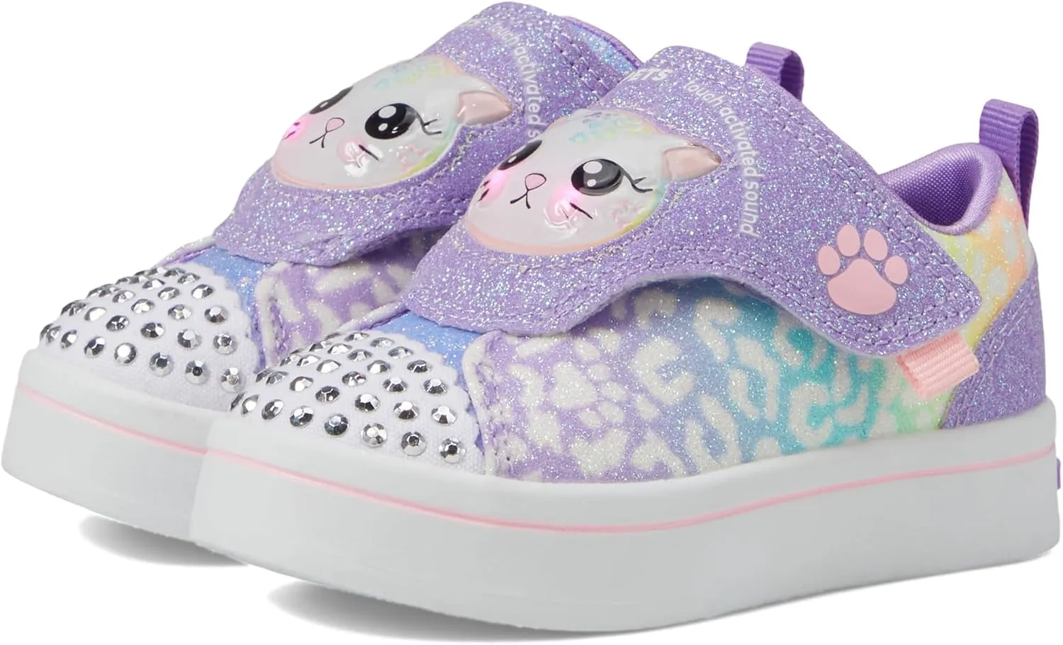 Skechers Girls' Twinkle Sparks ICE-Heather Sneaker Toddler