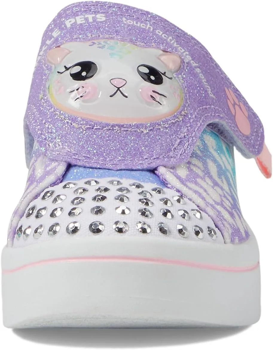 Skechers Girls' Twinkle Sparks ICE-Heather Sneaker Toddler