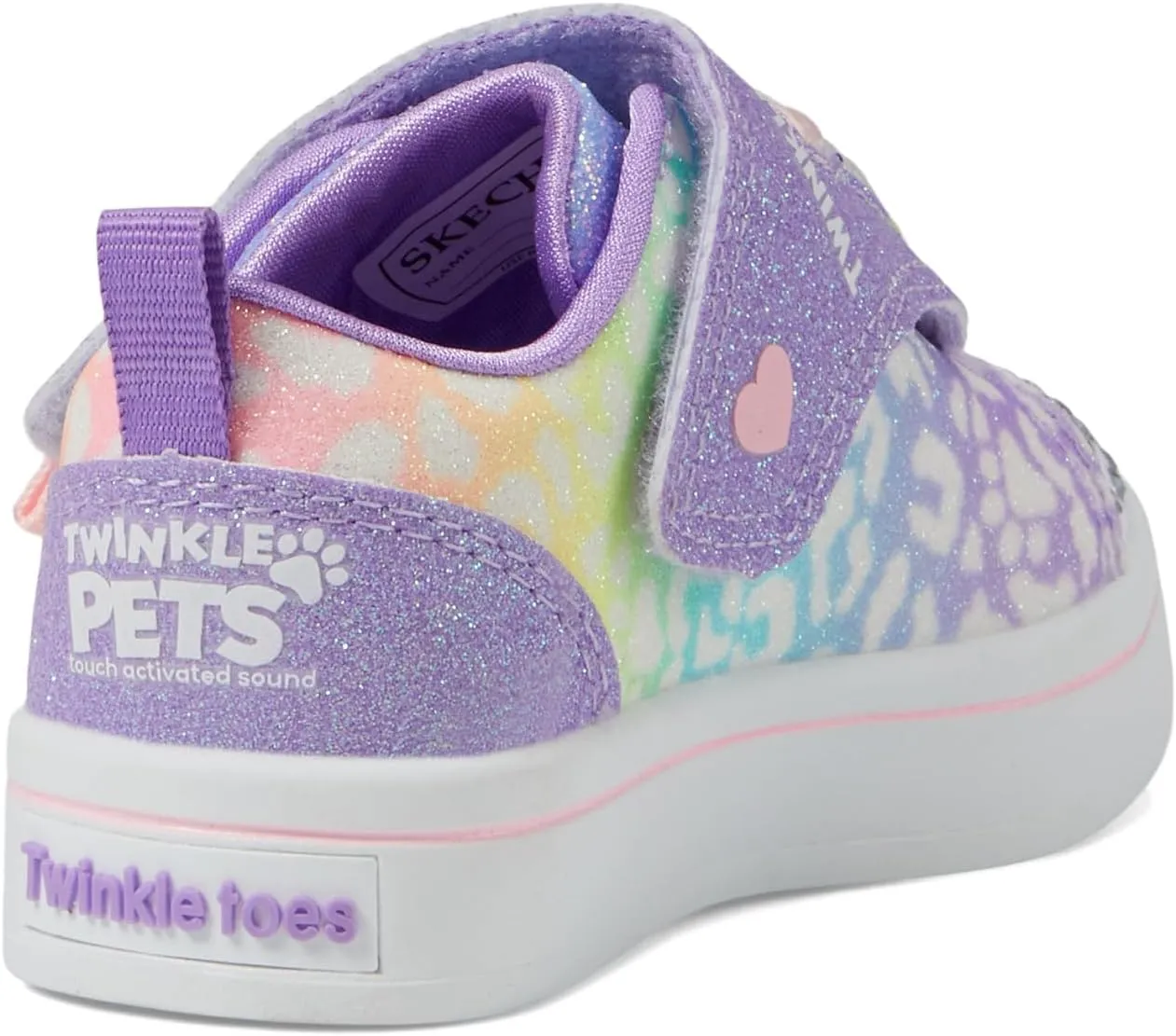 Skechers Girls' Twinkle Sparks ICE-Heather Sneaker Toddler
