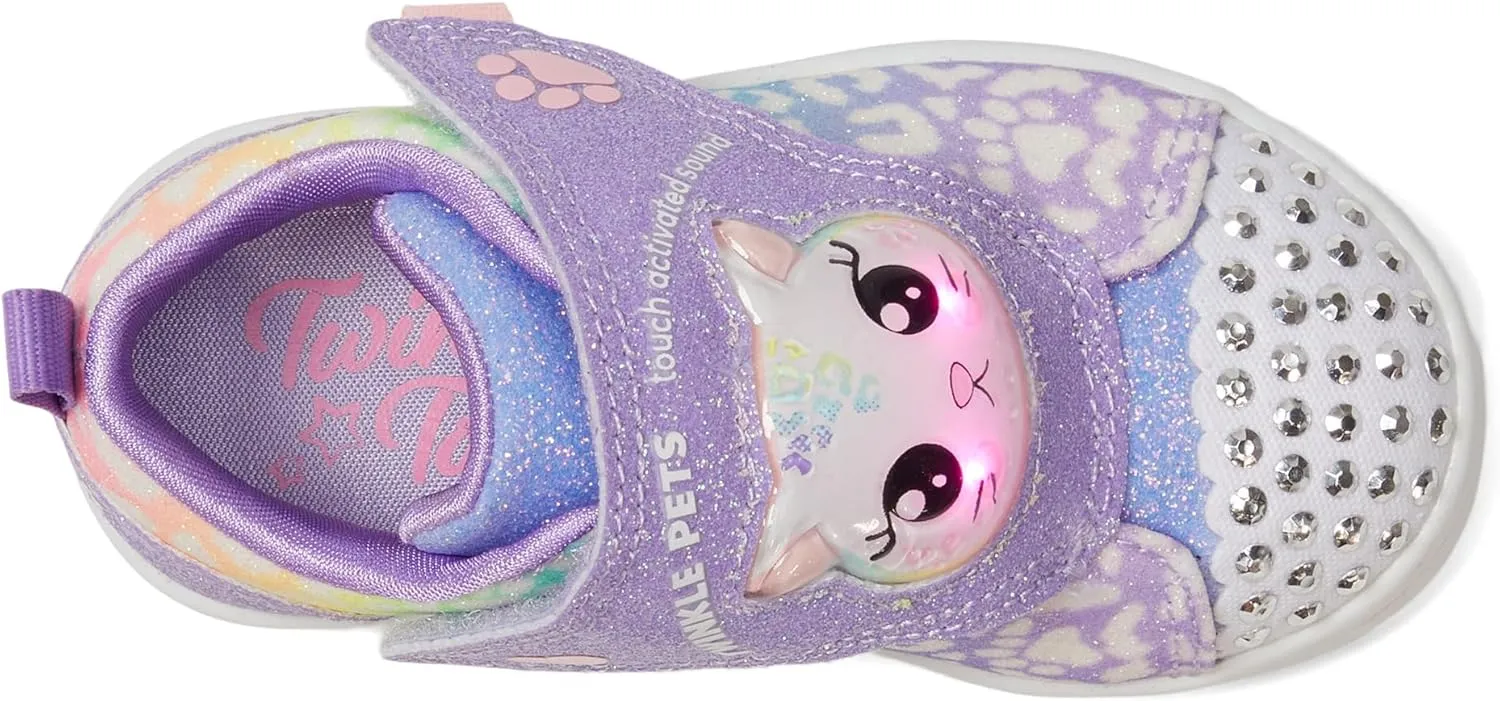Skechers Girls' Twinkle Sparks ICE-Heather Sneaker Toddler