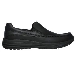 Skechers Mens Harsen black slip on shoe