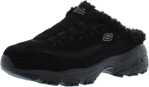 Skechers Women's D'Lites - Comfy Steps Sneaker Mule, Black/Black, 7