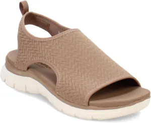 Skechers Women's Flex Appeal 4.0-Livin' in This Sport Sandal, Mocha, 11
