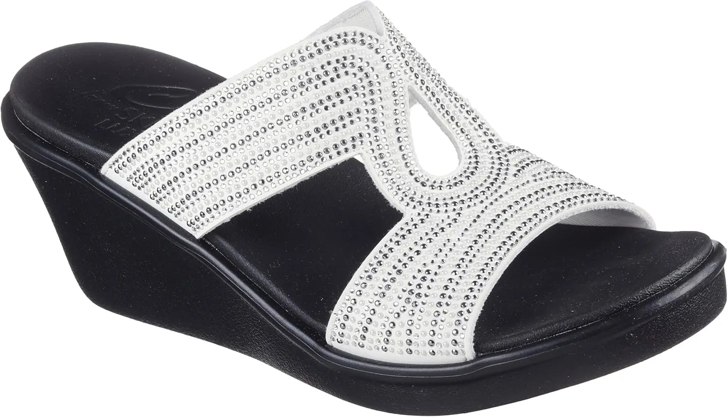 Skechers Women's Rumble on-Shining Night Wedge Sandal