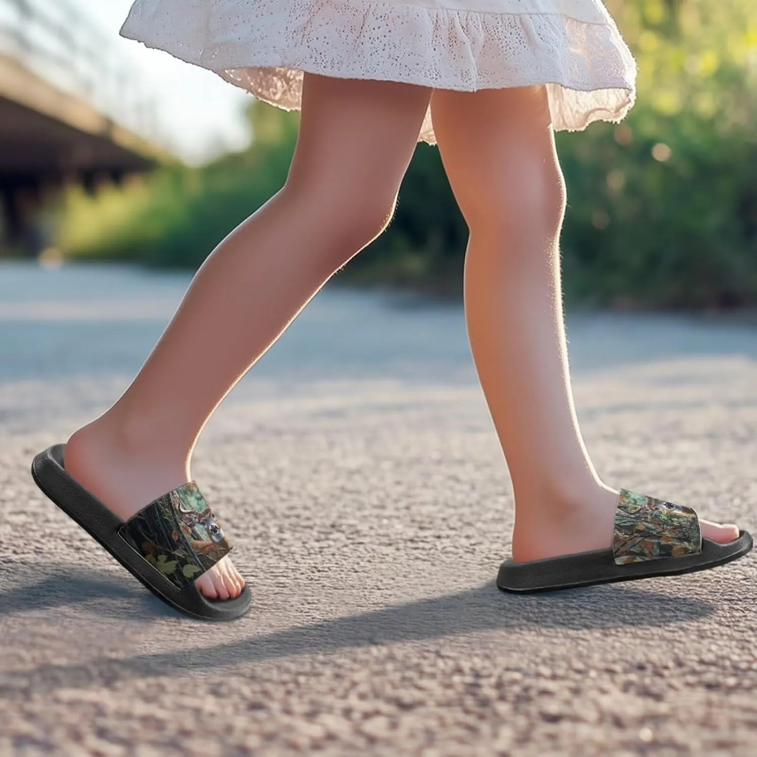 Slides for Kids Beach Water Shoes Non-Slip Quick-Dry Sandals for Girls Boys