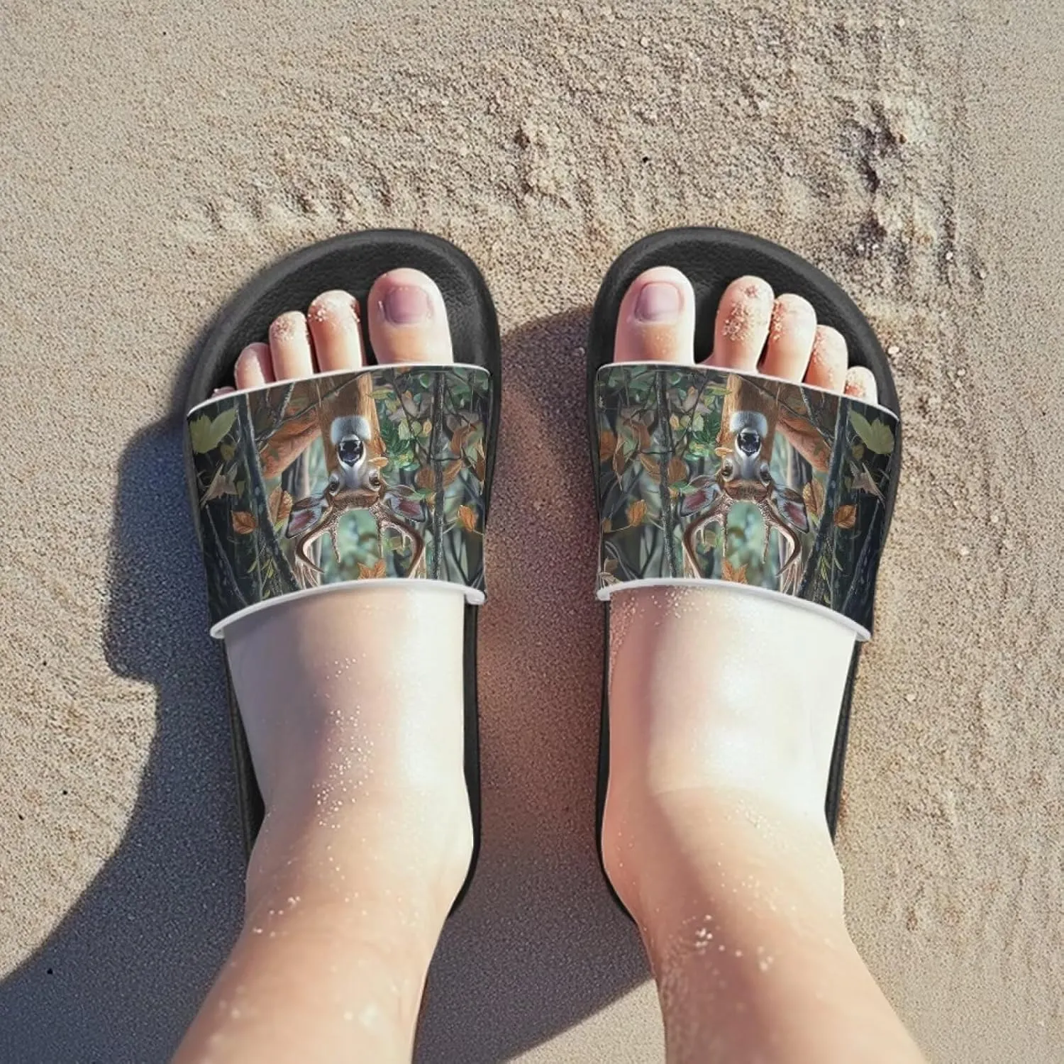 Slides for Kids Beach Water Shoes Non-Slip Quick-Dry Sandals for Girls Boys
