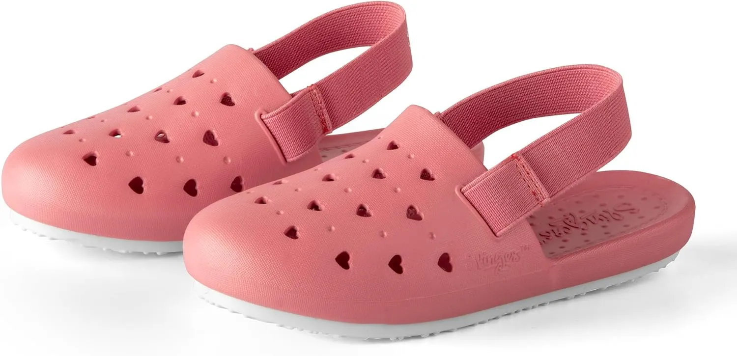 Slingers Juvenile Kids Water Shoe Mule Slingback - Girls Pool Slide/Washable Sandal Flats.