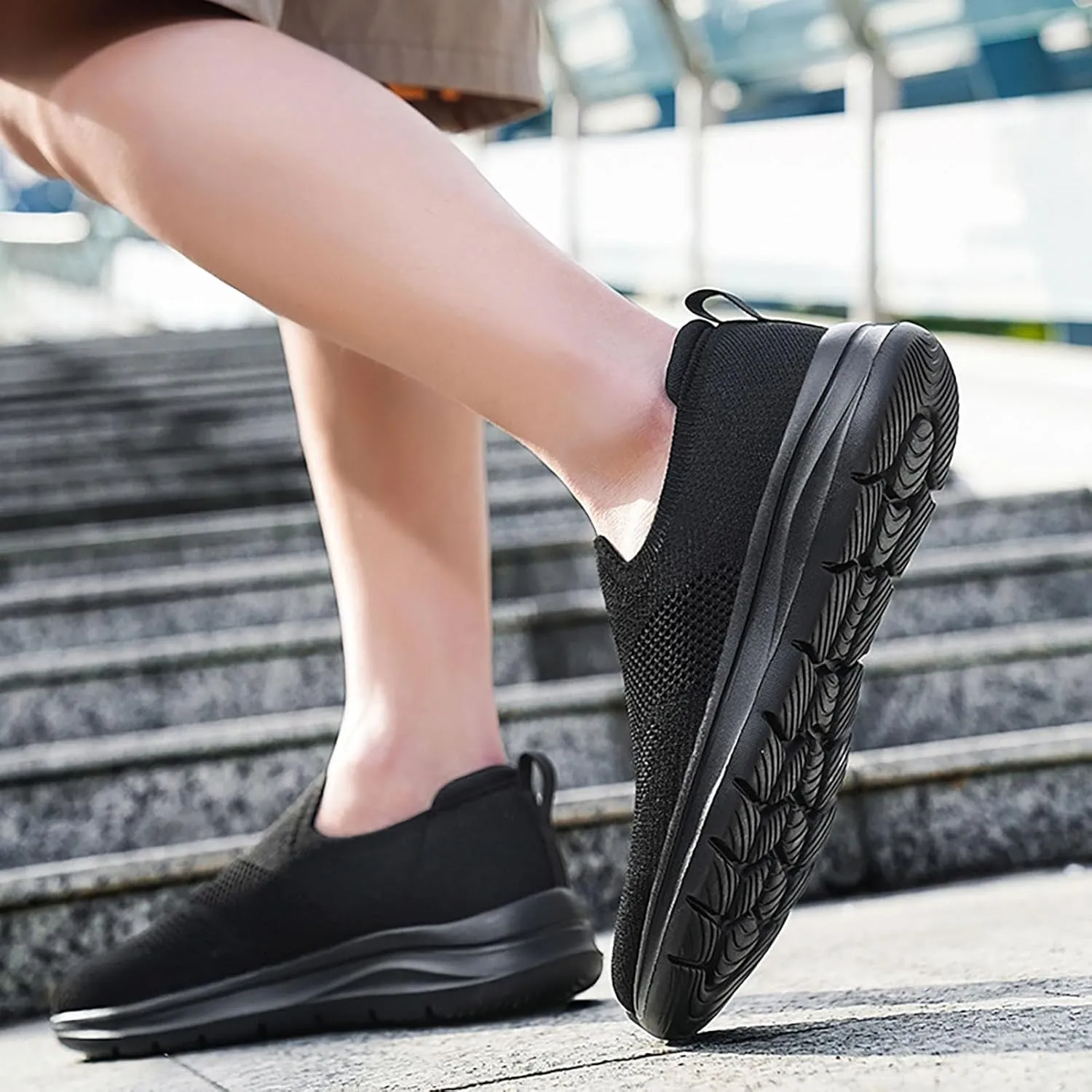 Slip On Walking Shoes for Women Fashion Mesh Casual Sport Sneakers Business Work Daily Walking Non Slip Sneakers