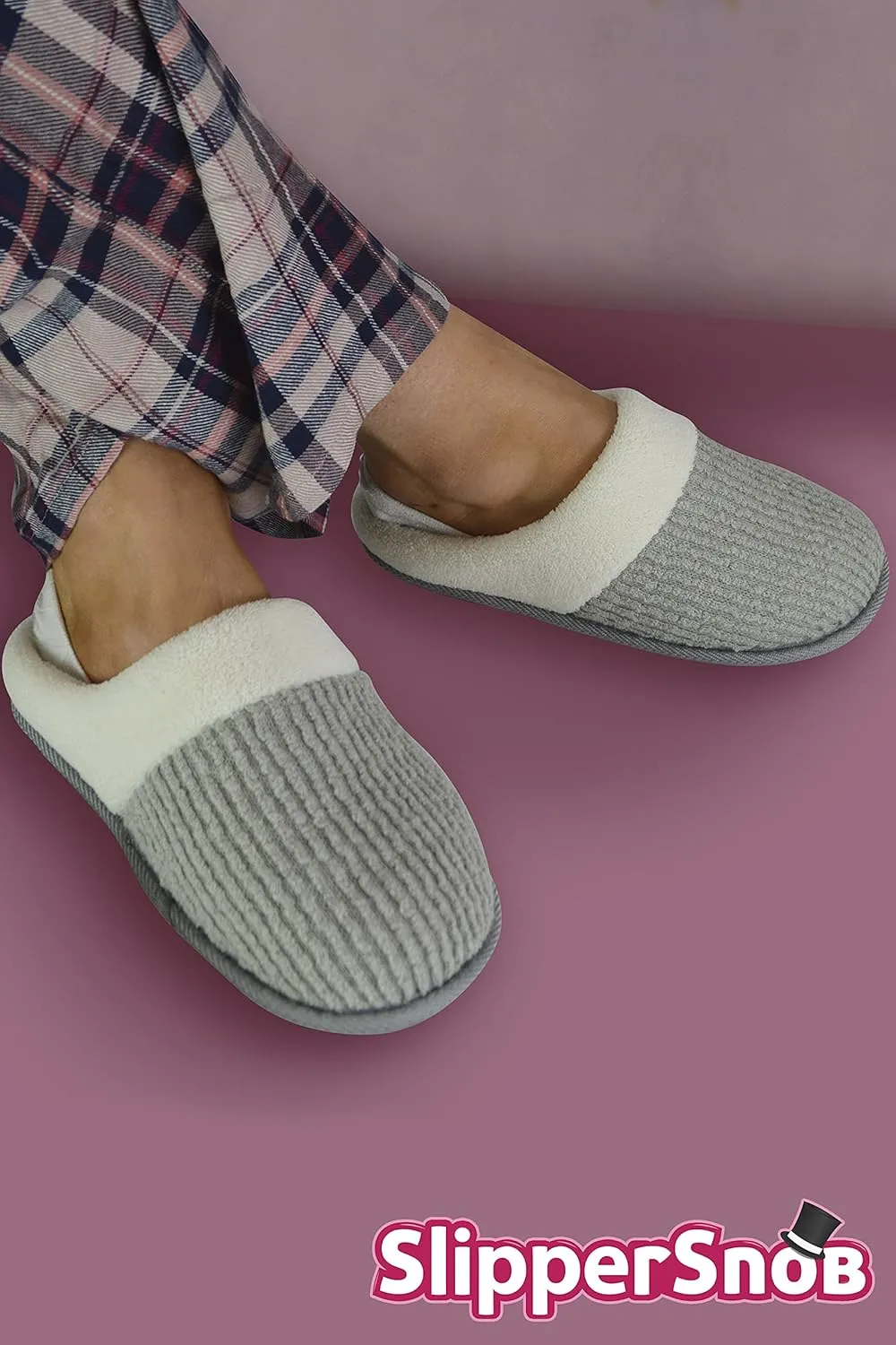Slipper Snob - Ladies Slip On Style Mule Slippers | Memory Foam | Arch Support
