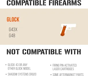 Smart Dry Fire Magazine with Laser for Glock 43X/48 | Smart Dry Fire Laser Training System 9mm | Not Compatible with Any Other Laser Cartridge