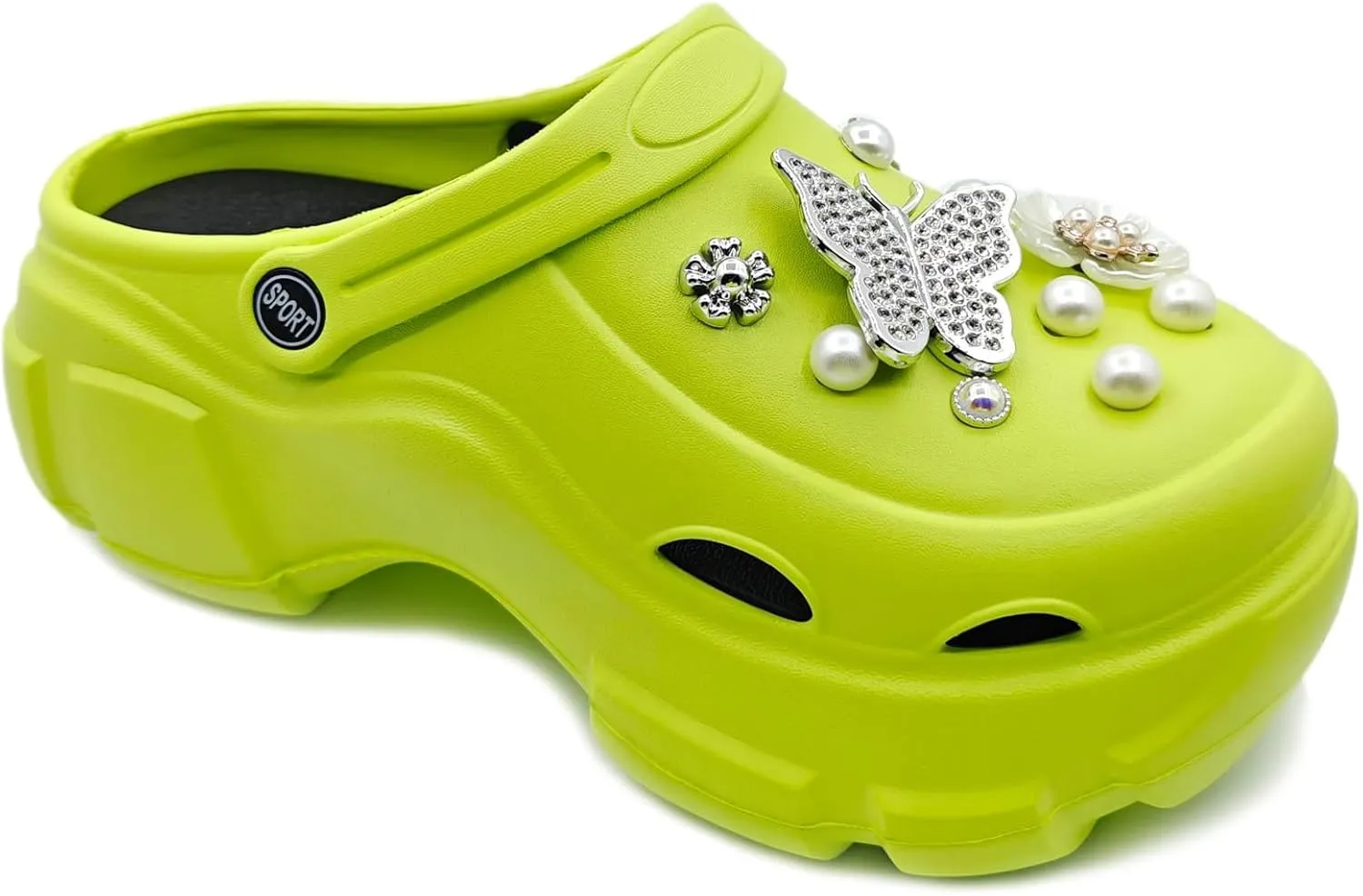 Solaud Women's Platform Clogs High Platform Clog Classic Comfortable Slip On Slide Garden Outdoor Beach Clogs Shoes