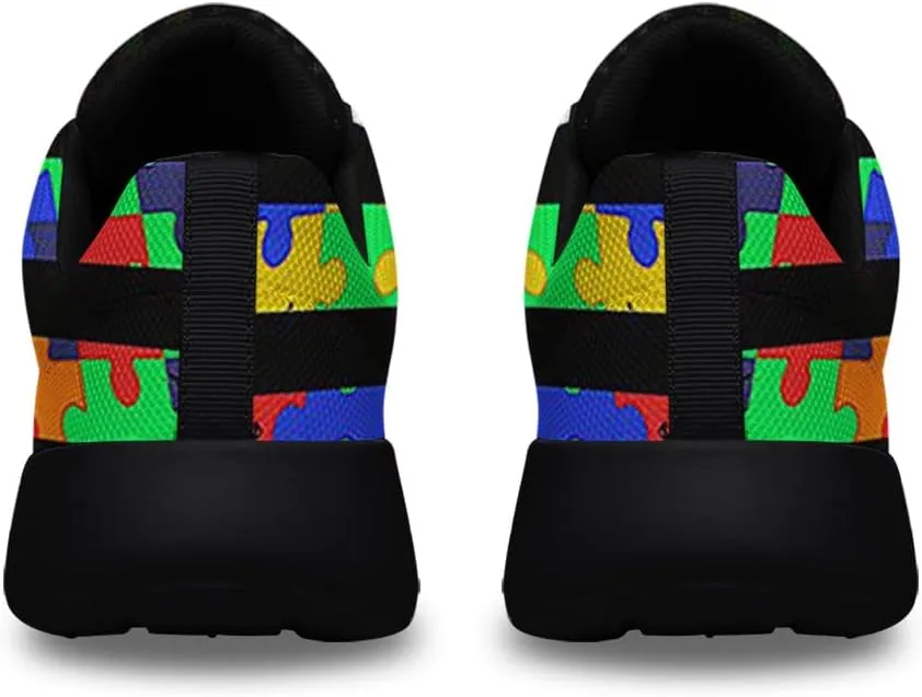 Sonzj-II Autism Awareness Shoes Women's Men's Walking Shoes Lightweight Running Shoes Outdoor Fashion Sneaker