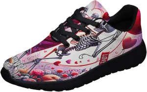 Sonzj-II Happy Valentine's Day Running Shoes Anti-Slip Lace Up Athletic Walking Sneakers Valentine Gift for Lover